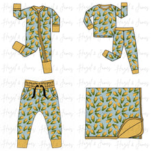 Load image into Gallery viewer, The Good Life - Blue - Bamboo Dual Zip Pajamas