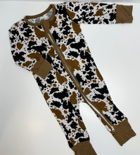 Load image into Gallery viewer, Cow Print Bamboo Pajamas