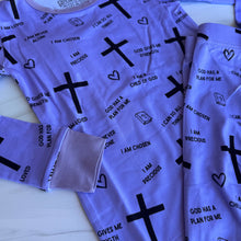 Load image into Gallery viewer, Child of God - Purple Bamboo Pajama Set