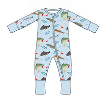 Load image into Gallery viewer, Gone Fishin’ Zippy Rompers