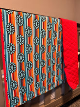 Load image into Gallery viewer, Turquoise Serape Quilted Bamboo Blanket