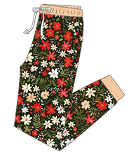 Load image into Gallery viewer, Winter Floral - Bamboo Christmas Adult Pajamas