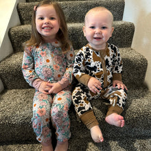 Load image into Gallery viewer, Cow Print Bamboo Pajamas