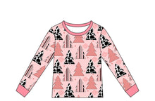 Load image into Gallery viewer, Pink Trees - Bamboo Christmas Adult Pajamas