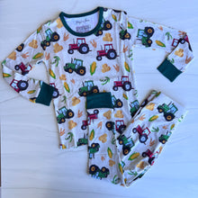 Load image into Gallery viewer, Tractor Bamboo Pajama Set