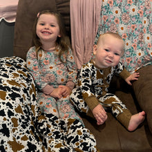 Load image into Gallery viewer, Cow Print Bamboo Pajamas