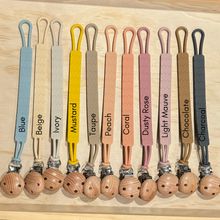 Load image into Gallery viewer, Solid Silicone Pacifier Clips