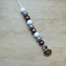Load image into Gallery viewer, Purple Opalescent Pacifier Clip