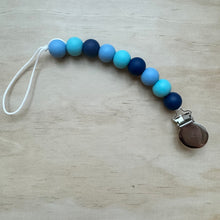 Load image into Gallery viewer, Beautiful Blue Pacifier Clip