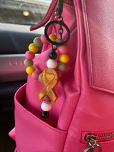 Load image into Gallery viewer, Gold Ribbon Keychains for Breckyn