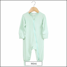 Load image into Gallery viewer, Bamboo Dual Zip Romper Pajamas - Mint (In-Stock)