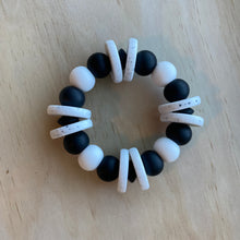 Load image into Gallery viewer, Black + White Chewy Ring