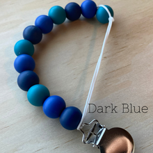 Load image into Gallery viewer, Blue Variation Pacifier Clip