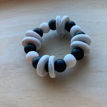 Load image into Gallery viewer, Black + White Chewy Ring