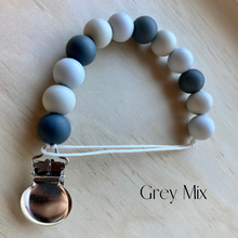 Load image into Gallery viewer, Grey Variation Pacifier Clip
