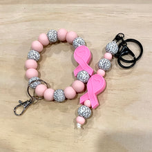 Load image into Gallery viewer, Breast Cancer Awareness Keychain