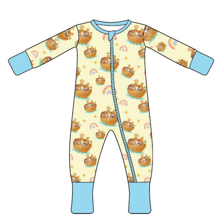 Noah’s Ark Zippy Rompers