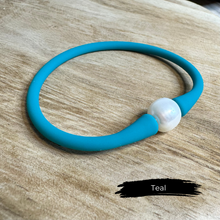 Load image into Gallery viewer, Silicone + Pearl Bracelet - Jewel Duo
