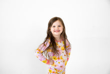Load image into Gallery viewer, Pink &amp; Yellow Floral Bamboo Pajama Set
