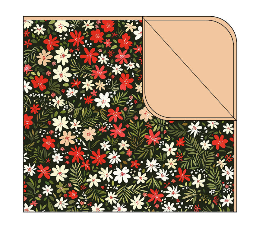 *PREORDER* Winter Floral- Bamboo Christmas Blanket