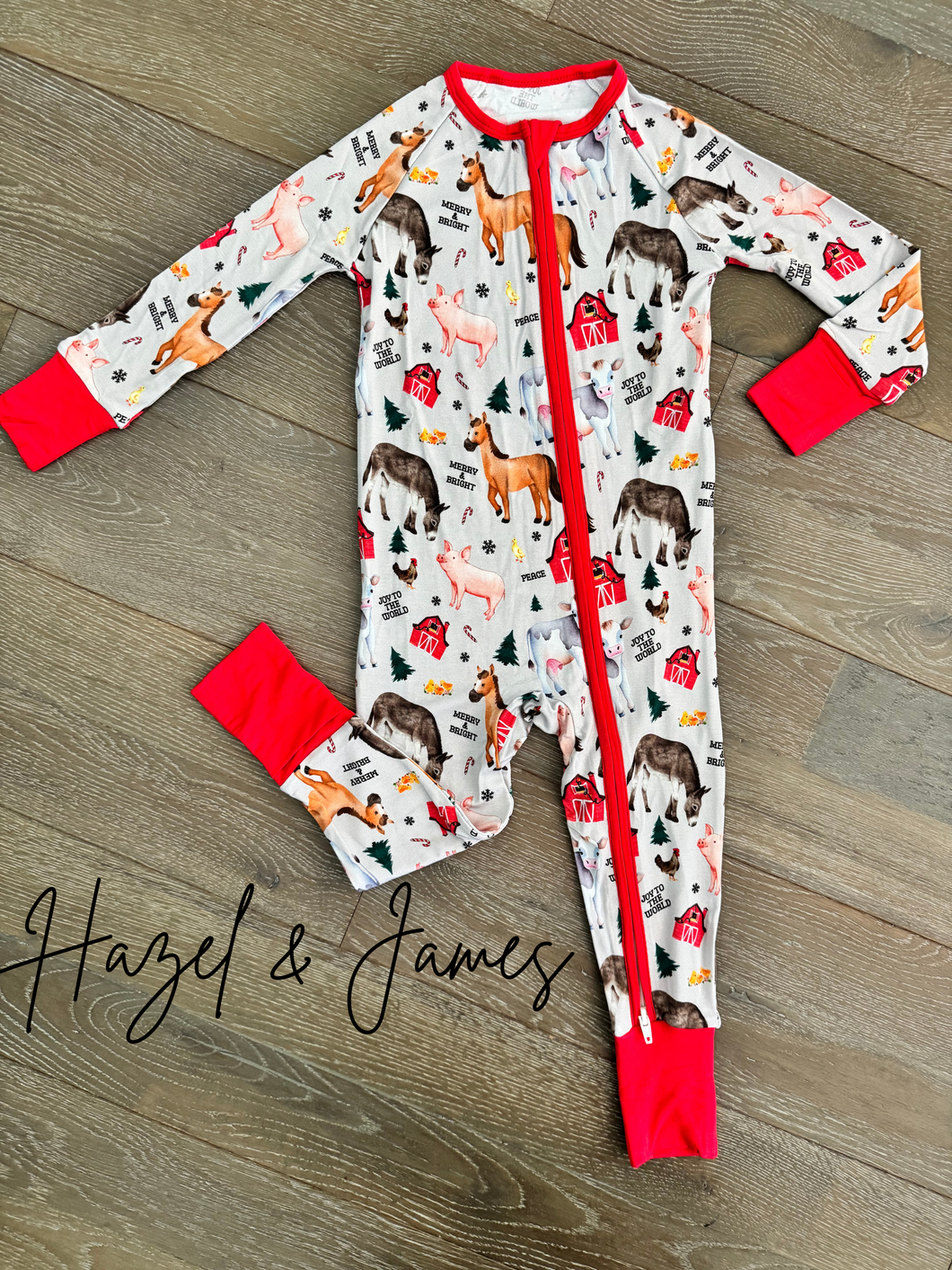 PREORDER - Christmas on the Farm - Zippy Romper