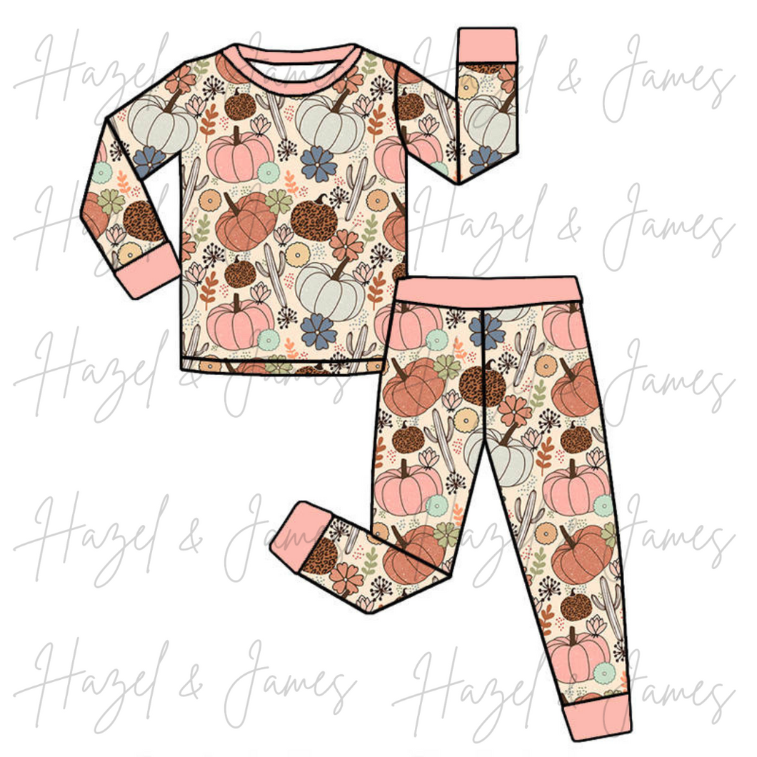 Pink Pumpkin - Bamboo 2 Piece Pajama Set