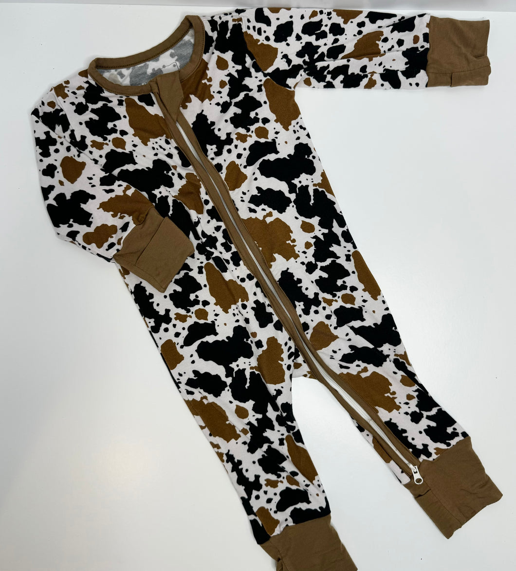 Cow Print Bamboo Pajamas