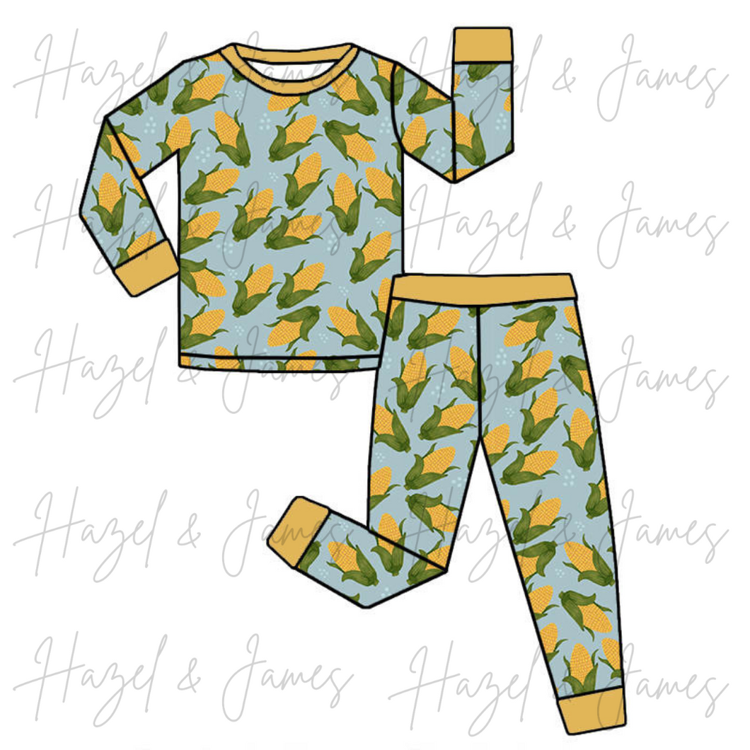 The Good Life - Blue - Bamboo 2 Piece Pajama Set