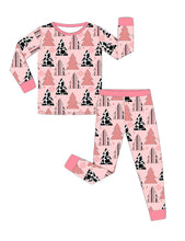 Load image into Gallery viewer, *PREORDER* Pink Trees - Bamboo Christmas 2 Piece Set
