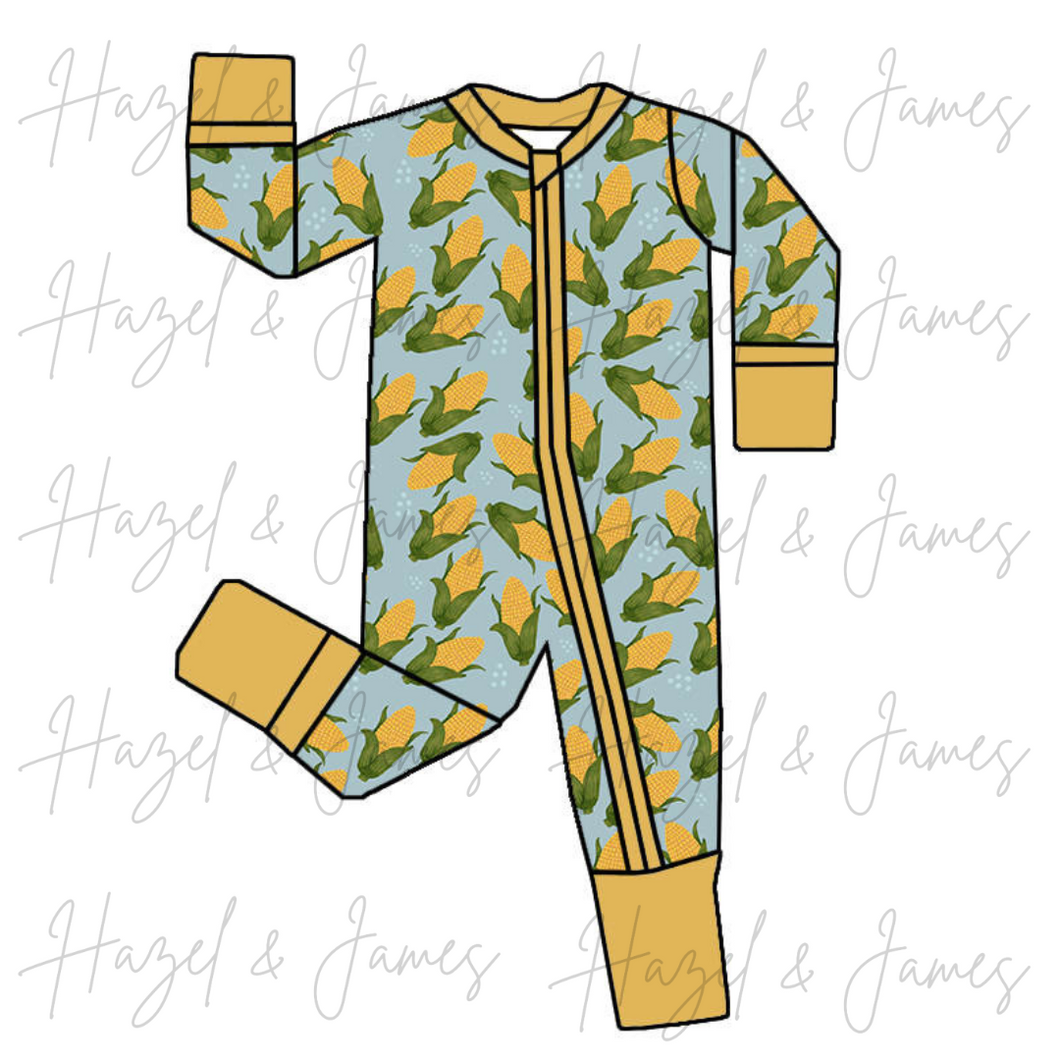 The Good Life - Blue - Bamboo Dual Zip Pajamas