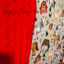 Load image into Gallery viewer, PREORDER - Christmas on the Farm - Quilted Bamboo Blanket
