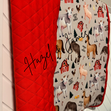 Load image into Gallery viewer, PREORDER - Christmas on the Farm - Quilted Bamboo Blanket
