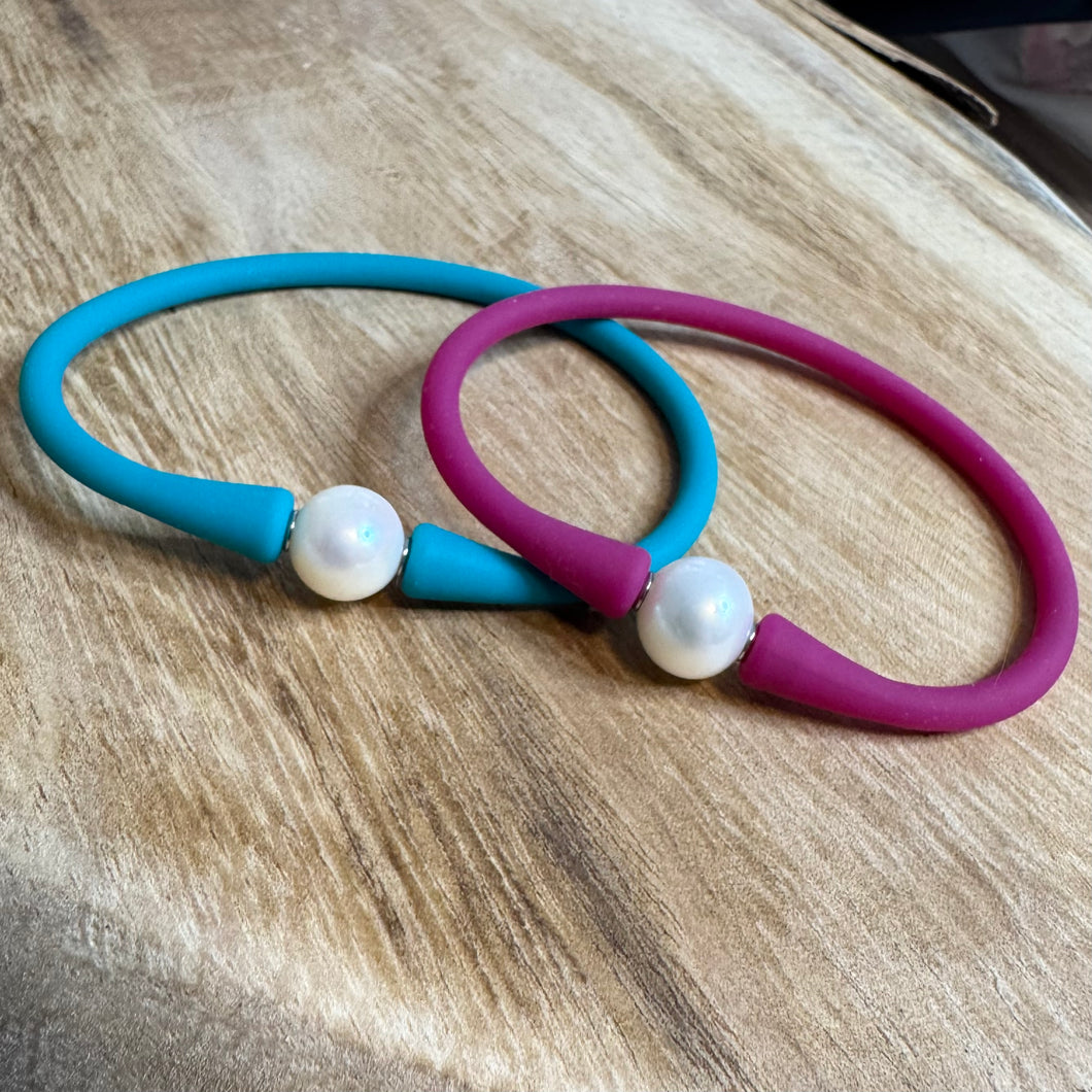 Silicone + Pearl Bracelet - Jewel Duo