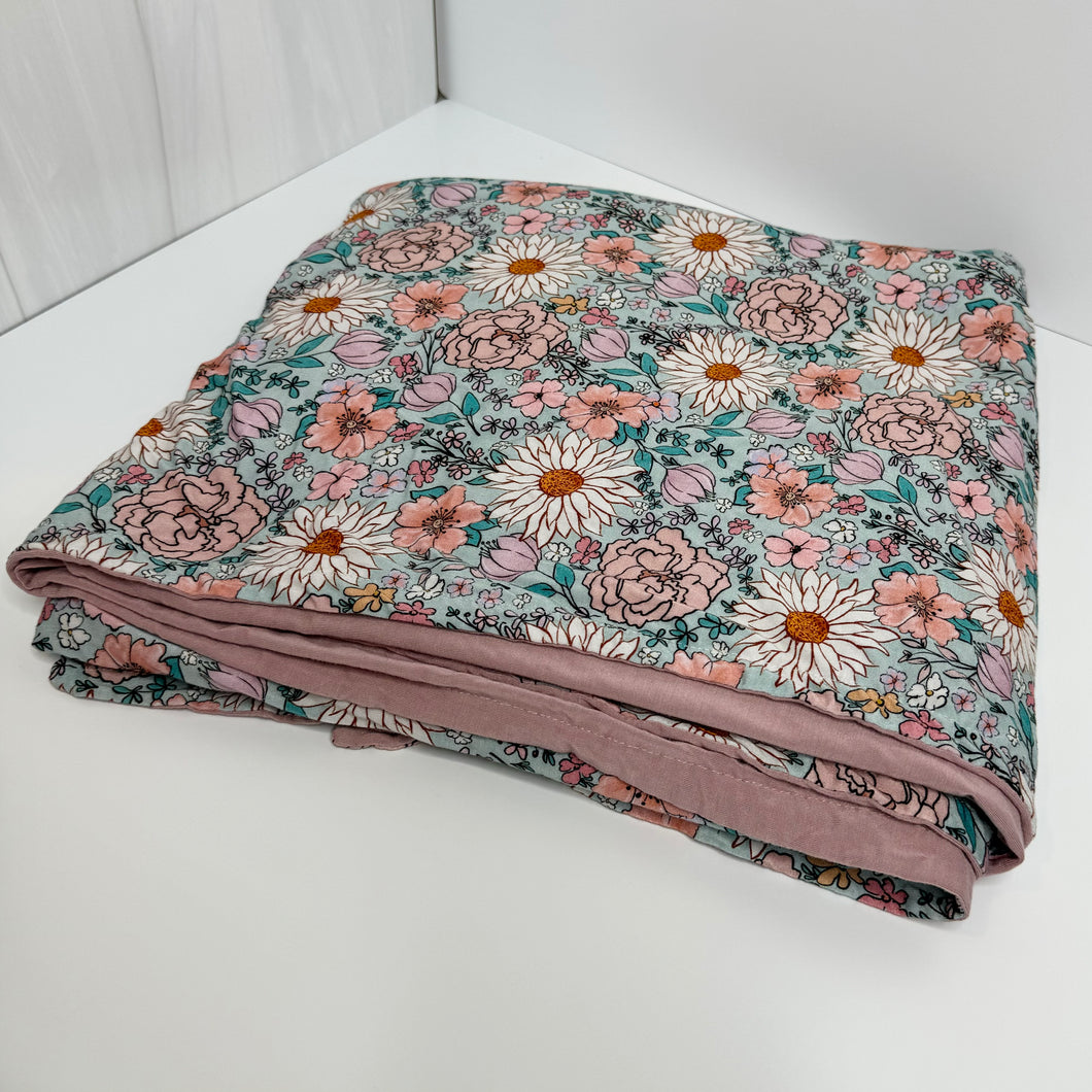 Summer Floral Bamboo Blanket