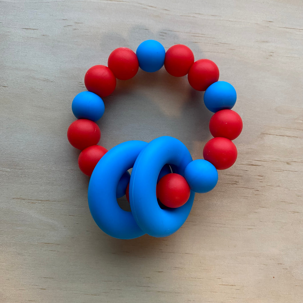 Blue + Red Chewy Ring