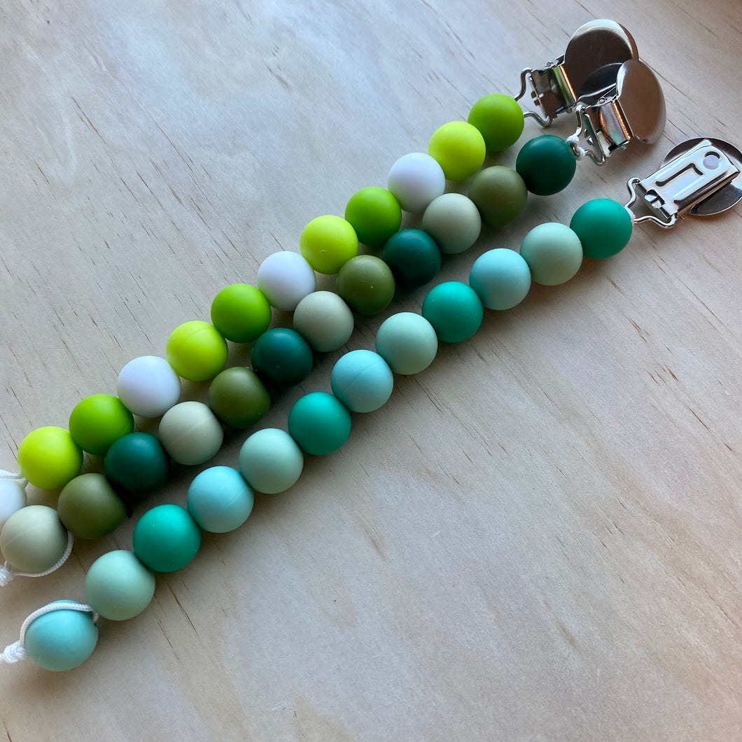 Green Variation Pacifier Clip