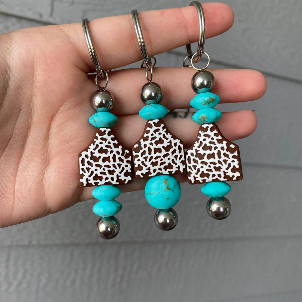 Turquoise + Tag Keychain